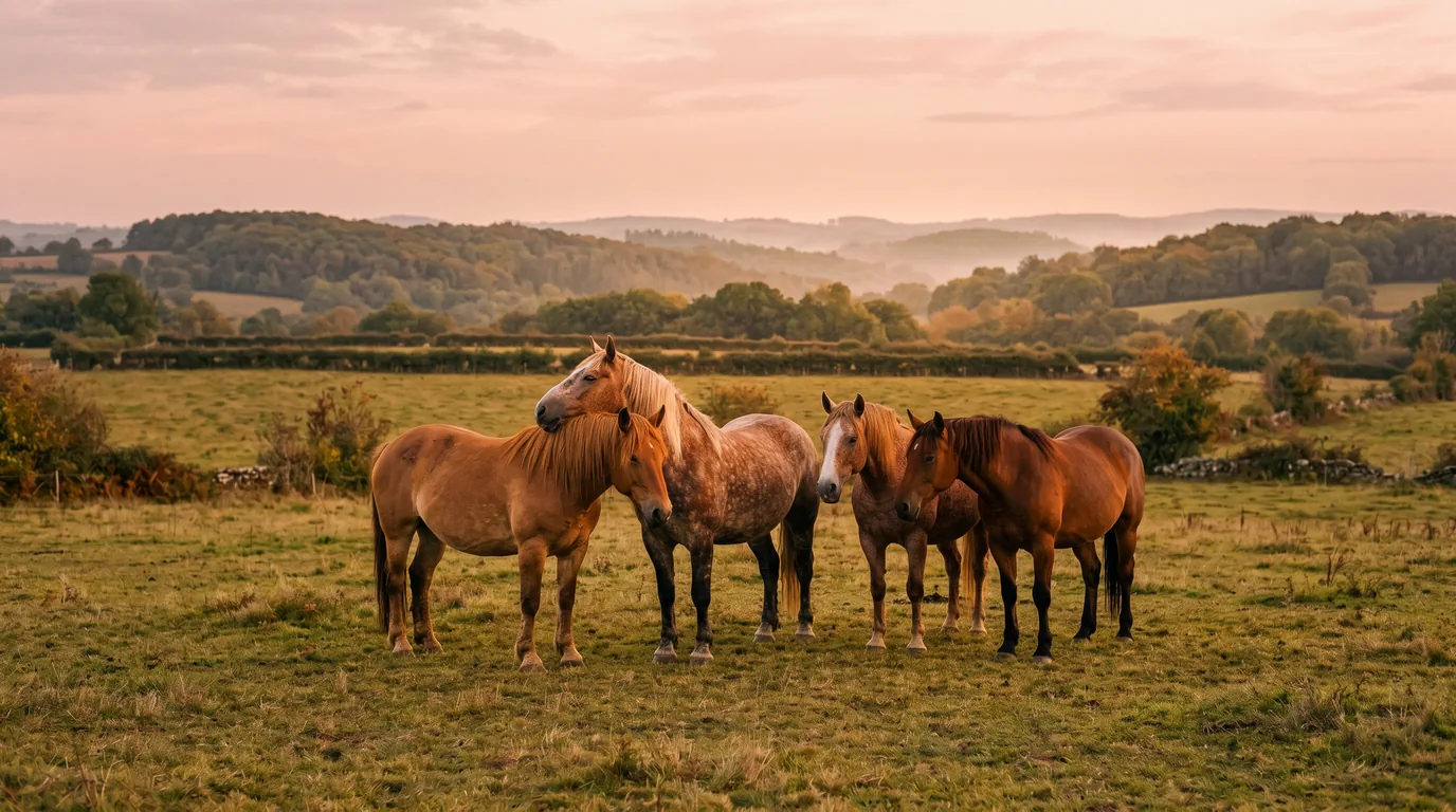Les chevaux du Les Écuries de Maxea en liberté, Haute-Vienne